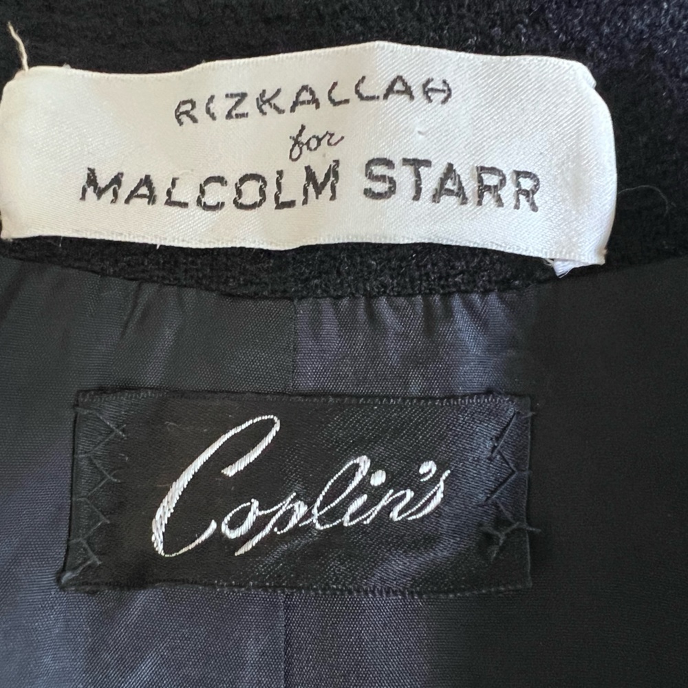 Malcolm Starr VINTAGE Rizkallah Black Boucle Union Made Wool Jacket Blazer Sz 12 - Picture 15 of 15